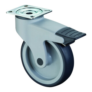 BS Rollen Lenkrolle C120.A81 Ø 125mm B 32mm 120kg Gummi
