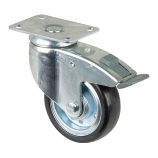 BS Rollen Lenkrolle C120.A89 Totalfeststeller Ø 100 B 32mm 80kg Gummi
