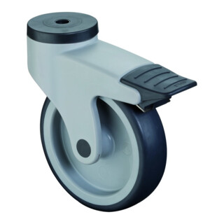 BS Rollen Lenkrolle C121.A81 Totalfeststeller Ø 125mm B 32mm Gummi 120kg