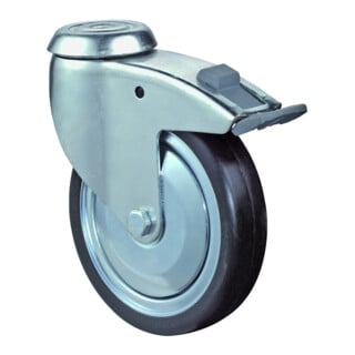 BS Rollen Lenkrolle C121.A89 Ø 125mm B 32mm 100kg Gummi elektrisch leitfähig