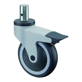 BS Rollen Lenkrolle C122.A82 Ø 125mm B 32mm Gummi 120kg Totalfeststeller