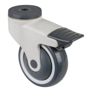 BS Rollen Lenkrolle C122.A82 Totalfeststeller Ø 100 B 32mm Gummi 110kg