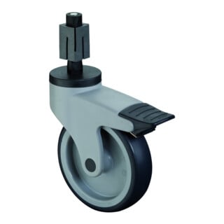 BS Rollen Lenkrolle C124.A81 Totalfeststeller Ø 100mm grau