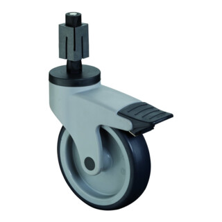 BS Rollen Lenkrolle C124.A81 Totalfeststeller Ø 125mm grau