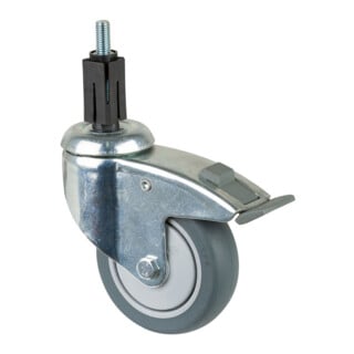 BS Rollen Lenkrolle C124.A85 Ø 100 mm Totalfeststeller Spreizbefestigung