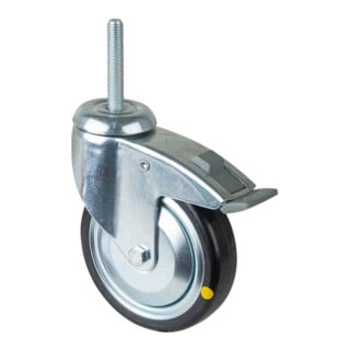 BS Rollen Lenkrolle C124.A89 Totalfeststeller Ø 125mm Kunststoff grau