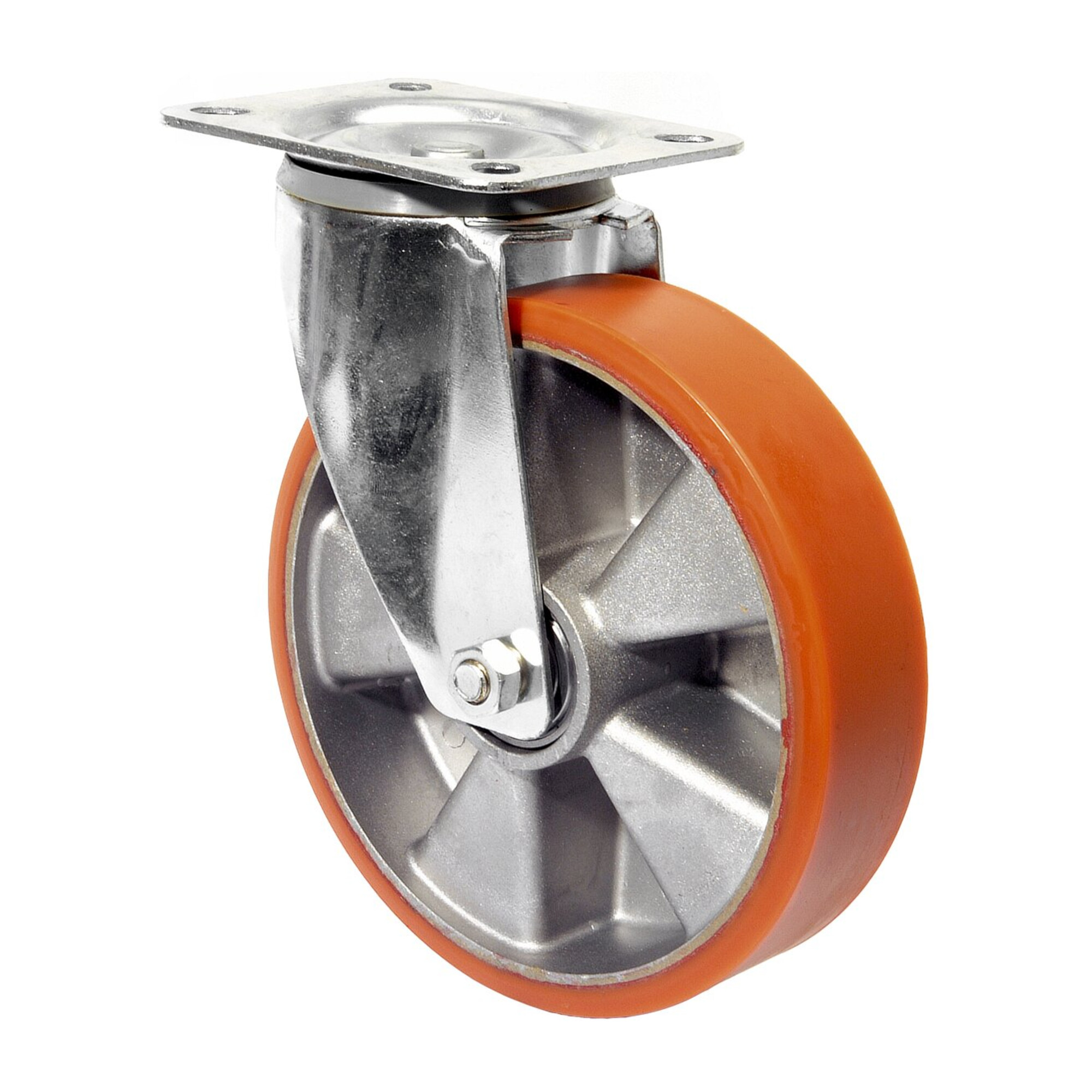 BS Rollen Lenkrolle D.125mm Trgf. 200kg Guß-PU-bandage Platte 115x85mm