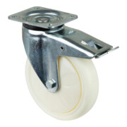 BS Rollen Lenkrolle D.200mm Trgf.750kg m.Festst.Ku.135x110mm weiß