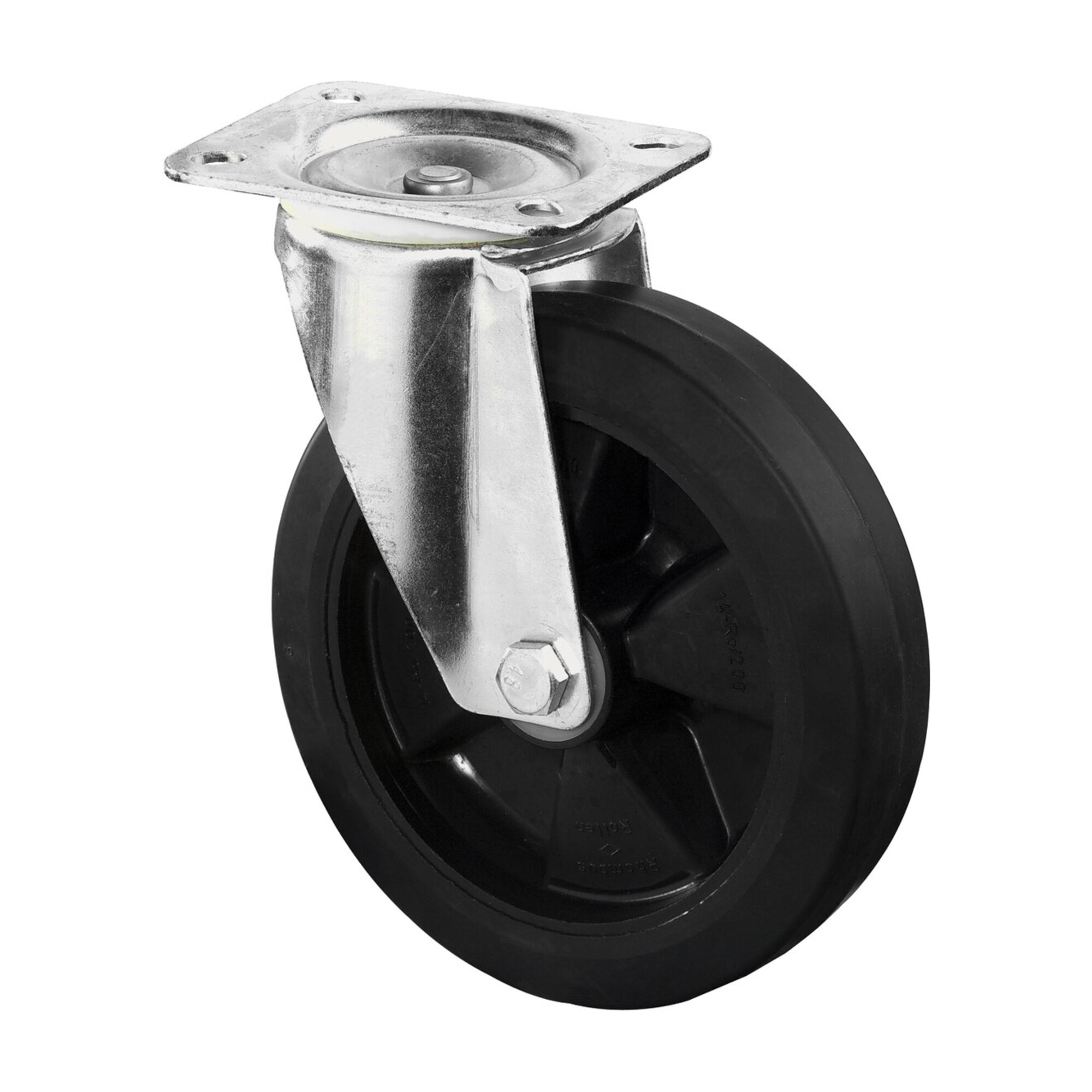 BS Rollen Lenkrolle Elastikreifen schwarz Ø 125 mm bis 150 kg
