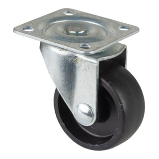 BS Rollen Lenkrolle F25, mit Platte, Durchmesser 38, B 18mm, 25kg Kunststoff