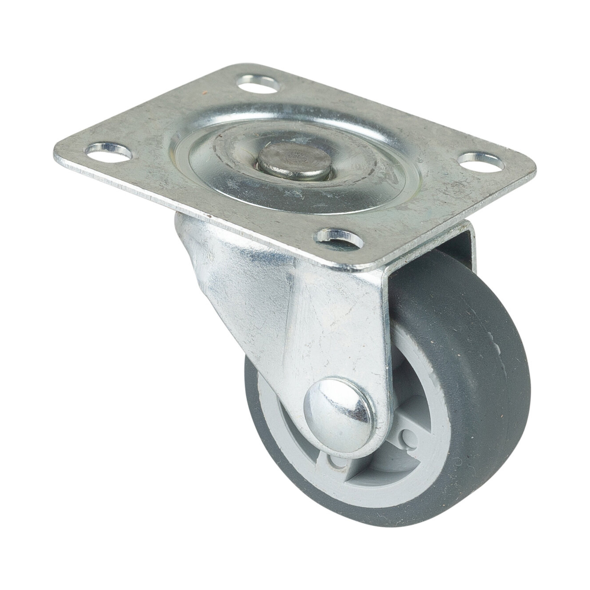 BS Rollen Lenkrolle F26, mit Platte, Durchmesser 30, B 14mm 20kg, Gummi