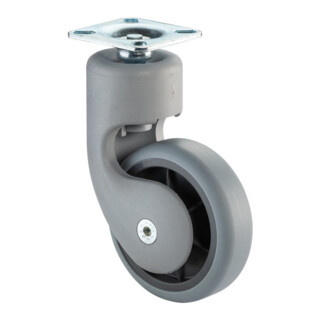 BS Rollen Lenkrolle F312 Rad Ø 75mm TPR grau ohne Feststeller