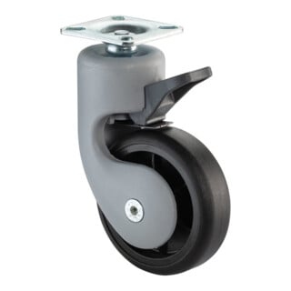 BS Rollen Lenkrolle F315 mit Feststeller Rad Ø 75mm TPR schwarz