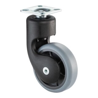 BS Rollen Lenkrolle F322 Rad Ø 75mm TPR grau ohne Feststeller