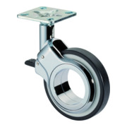 BS Rollen Lenkrolle F381 mit Feststeller Rad Ø 75mm Polyurethan schwarz