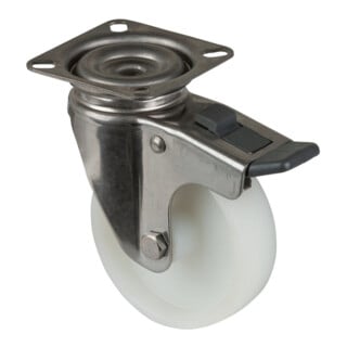 BS Rollen Lenkrolle G120.A90 Totalfeststeller Ø 75mm B 23mm 60kg Kunststoff