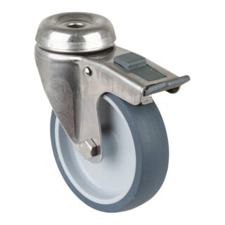 BS Rollen Lenkrolle G121.A80 Ø 100mm B 28mm 60kg Gummi grau