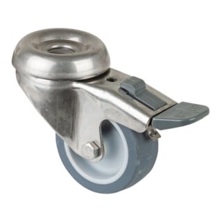 BS Rollen Lenkrolle G121.A80 Ø 50mm B 18mm 40kg Gummi