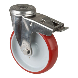 BS Rollen Lenkrolle H121.B26 Totalfeststeller Ø 125mm 130kg Edelstahl