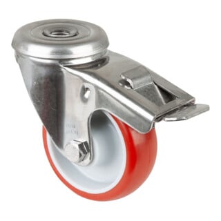 BS Rollen Lenkrolle H121.B26 Totalfeststeller Ø 80mm Edelstahl 100kg