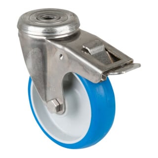 BS Rollen Lenkrolle H121.B32 Totalfeststeller Ø 100mm 110kg Edelstahl