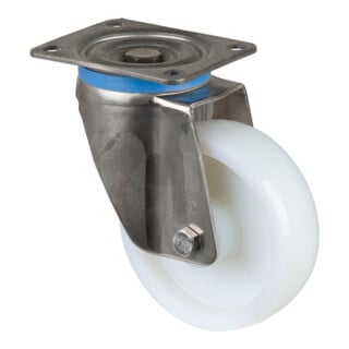 BS Rollen Lenkrolle HS100.A90 Rad Ø 150mm 700kg Edelstahl Kunststoffrad