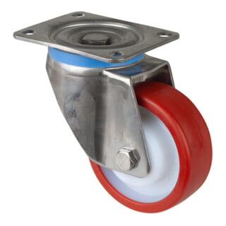 BS Rollen Lenkrolle HS100.B28 Ø 125mm B 45mm 500kg Polyurethan rot