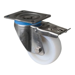 BS Rollen Lenkrolle HS120.A90 Totalfeststeller Ø 125mm 700kg Edelstahl