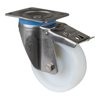 BS Rollen Lenkrolle HS120.A90 Totalfeststeller Ø 150mm 450kg Edelstahl
