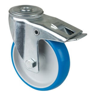 BS Rollen Lenkrolle L121.B36 Totalfeststeller Rad Ø 125mm 150kg Stahl verzinkt
