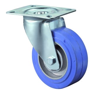 BS Rollen Lenkrolle L400.B24 Ø 100mm B 35mm 100kg Gummi blau