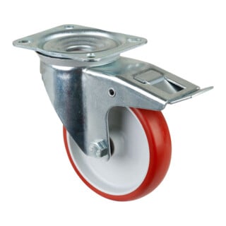 BS Rollen Lenkrolle L420.B31 Totalfeststeller Rad Ø 150mm 240kg Stahl verzinkt
