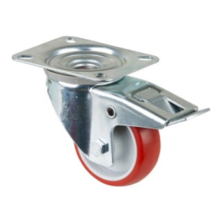 BS Rollen Lenkrolle L420.B31 Totalfeststeller Rad Ø 80mm 125kg Stahl verzinkt
