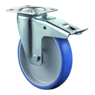 BS Rollen Lenkrolle L420.B36 Totalfeststeller Rad Ø 200mm 300kg Stahl verzinkt