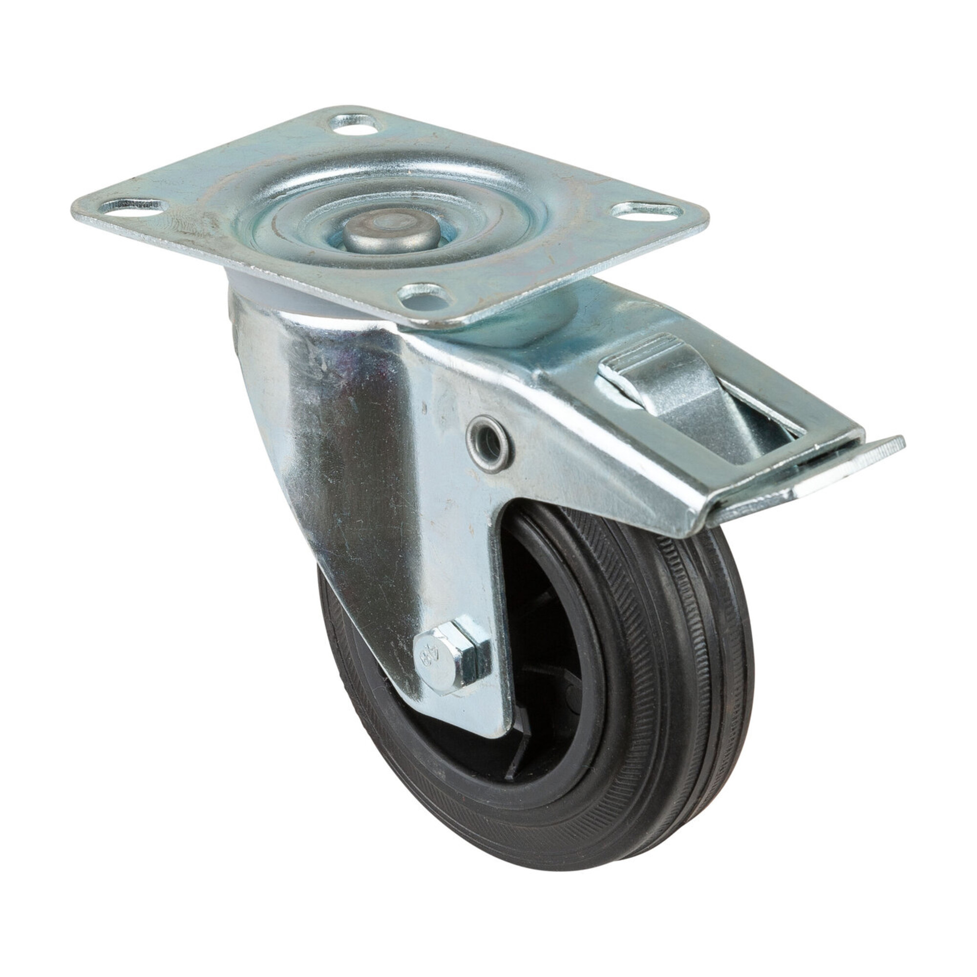 BS Rollen Lenkrolle L420.B40 mit Totalfeststeller Rad D 100mm 70kg, Stahl verzinkt