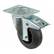BS Rollen Lenkrolle L420.B40 mit Totalfeststeller Rad D 100mm 70kg, Stahl verzinkt