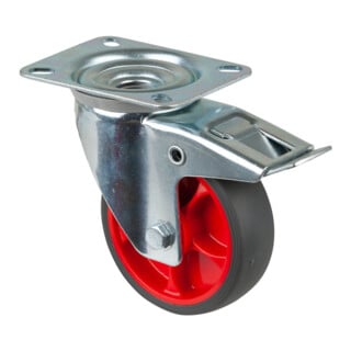 BS Rollen Lenkrolle L420.B44.03 mit Totalfeststeller Rad Ø 100mm 110kg Stahl verzinkt