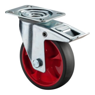 BS Rollen Lenkrolle L420.B44.03 Totalfeststeller Rad Ø 125mm 120kg Stahl verzinkt