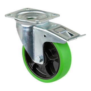 BS Rollen Lenkrolle L420.B44.04 mit Totalfeststeller Rad Ø 200mm 200kg Stahl verzinkt