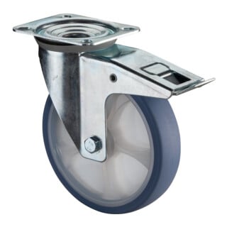 BS Rollen Lenkrolle L420.B44.05 Rad Ø 220mm 220kg Stahl verzinkt