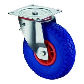 BS Rollen Lenkrolle L420.D16 Totalfeststeller Ø 260mm 160kg Stahl verzinkt