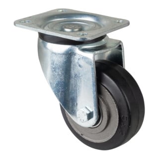 BS Rollen Lenkrolle L600.B81 Ø 125mm B 50mm 275kg Elastikgummi schwarz