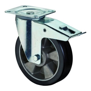 BS Rollen Lenkrolle LS420.B91 Totalfeststeller Rad Ø 125mm 200kg Stahl verzinkt