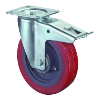BS Rollen Lenkrolle LSS420.C11 Totalfeststeller Rad Ø 125mm 300kg Stahl verzinkt