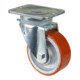 BS Rollen Lenkrolle N100.C10, mit Platte, Durchmesser 125, B 50mm 550kg, Guss-Polyurethan-1