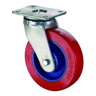 BS Rollen Lenkrolle RR100.C11 Platte Ø 100 B 40mm 290kg Guss-Polyurethan