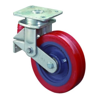 BS Rollen Lenkrolle T100.C11 mit Platte Ø 150 B 50mm 500kg Guss-Polyurethan
