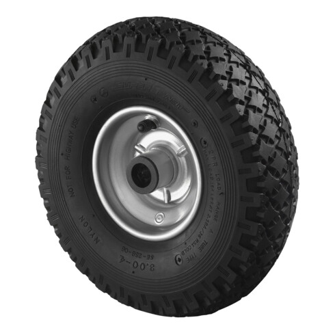 BS Rollen Luftrad Durchmesser 260mm Tragfähigkeit 130kg Nabenlänge 75mm Stollenprofil