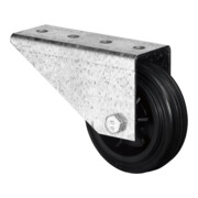 BS Rollen Roue de support E31 Ø 80 mm avec plaque Caoutchouc noir