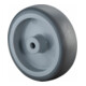 BS Rollen Roue en caoutchouc Ø 75 mm, plastique, gris, capacité 60 kg, palier lisse-1
